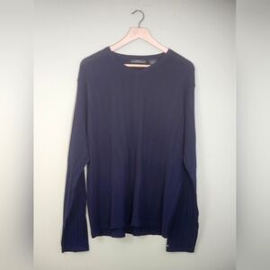 Guess Sweater 100% Italian Merino Wool Mens XLARGE Dark Blue